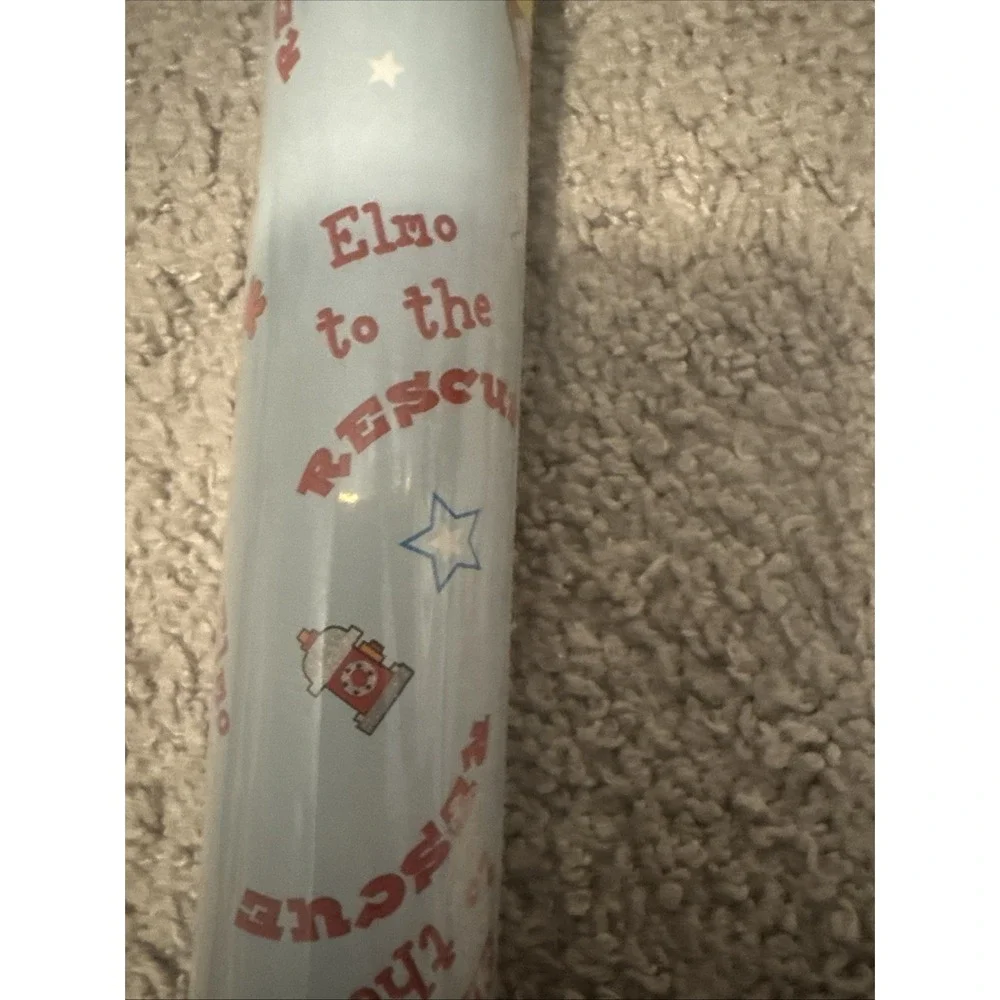 VTG Sesame Street Any Occasion Elmo FireTruck Wrapping Paper 12.5' NEW SEALED